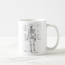 CAMISETAS Y REGALOS ESQUELÉTICOS DE LA ANATOMÍA TAZAS DE CAFÉ