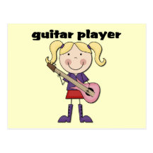 Camisetas y regalos femeninos del guitarrista postal