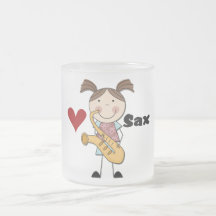 Camisetas y regalos femeninos del jugador de saxof tazas de café