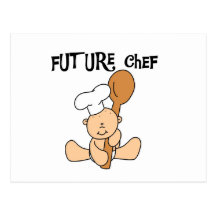 Camisetas y regalos futuros del cocinero del bebé tarjetas postales