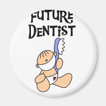 Camisetas y regalos futuros del dentista del bebé iman de nevera