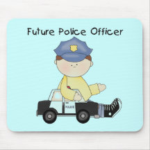 Camisetas y regalos futuros del oficial de policía alfombrillas de raton
