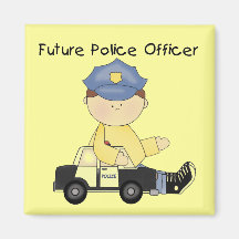 Camisetas y regalos futuros del oficial de policía iman de nevera