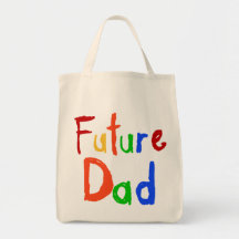Camisetas y regalos futuros del papá del texto del bolsa lienzo
