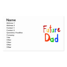Camisetas y regalos futuros del papá del texto del tarjetas de visita