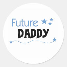 Camisetas y regalos futuros del papá pegatina redonda
