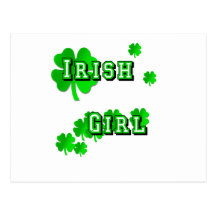 Camisetas y regalos irlandeses del chica tarjeta postal