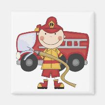 Camisetas y regalos masculinos del bombero iman de nevera