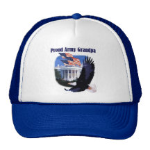 Camisetas y regalos orgullosos del abuelo del ejér gorro de camionero