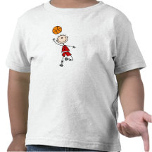 Camisetas y regalos rojos del jugador de básquet d