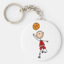 Camisetas y regalos rojos del jugador de básquet d llaveros personalizados