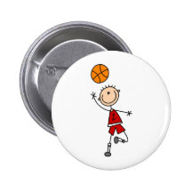 Camisetas y regalos rojos del jugador de básquet d pins