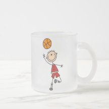 Camisetas y regalos rojos del jugador de básquet d tazas