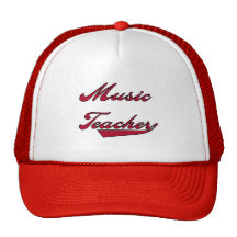 Camisetas y regalos rojos del profesor de música gorra