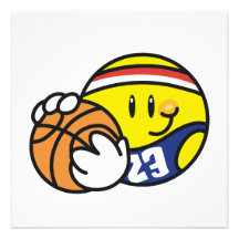 Camisetas y regalos sonrientes del baloncesto comunicado personalizado