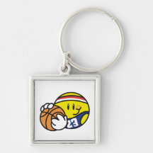 Camisetas y regalos sonrientes del baloncesto llavero