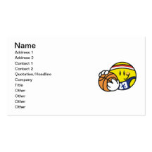 Camisetas y regalos sonrientes del baloncesto tarjeta de negocio