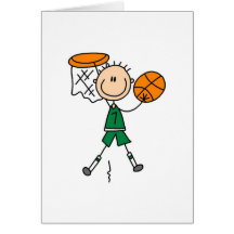 Camisetas y regalos verdes del jugador de básquet  felicitaciones
