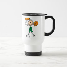 Camisetas y regalos verdes del jugador de básquet  tazas de café
