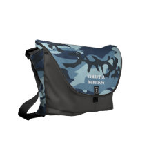 Camo azul/gris Bookbag de Camoflauge personalizado Bolsa De Mensajeria