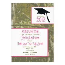 Camo y pica la invitación 2012 de la graduación