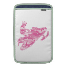 Camoflage rosado Snowmobiler Funda Macbook Air