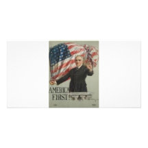Campaña presidencial 1920 tarjeta personal con foto