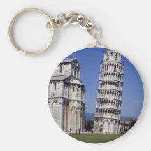 Campanario inclinado famoso, la torre inclinada de llavero personalizado