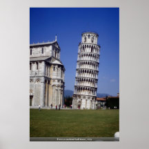 Campanario inclinado famoso, la torre inclinada de posters