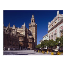 Campanario y catedral, Madrid, España de Giralda Postal