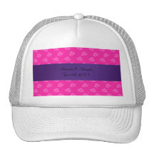 Campanas de boda rosadas que casan favores gorro de camionero