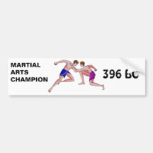 Campeón 396 de los artes marciales A.C. Etiqueta De Parachoque