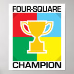 Campeón cuadrado poster