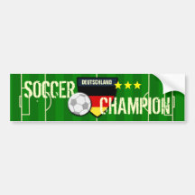 Campeón del fútbol de Alemania Deutschland Etiqueta De Parachoque