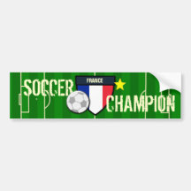 Campeón del fútbol de Francia Pegatina De Parachoque
