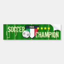 Campeón del fútbol de Italia Italia Pegatina De Parachoque