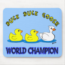 Campeón del mundo del ganso del pato del pato tapetes de ratones