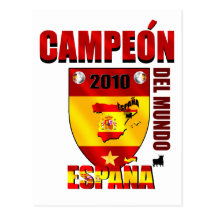 Campeón Del Mundo España Tarjeta Postal