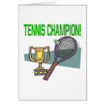 Campeón del tenis felicitación