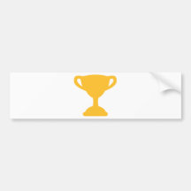 Campeón del trofeo de la taza etiqueta de parachoque