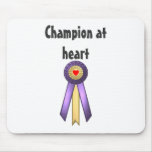 Campeón en el corazón (rosetón) tapetes de raton