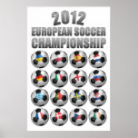 Campeonato del fútbol de 2012 europeos poster