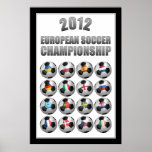 Campeonato del fútbol de 2012 europeos poster