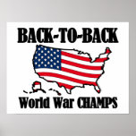 Campeones adosados mutuamente de WW, forma de los  Posters