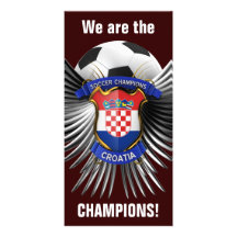 Campeones del fútbol de Croacia Tarjetas Fotograficas