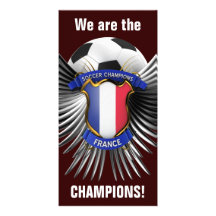 Campeones del fútbol de Francia Tarjeta Fotografica