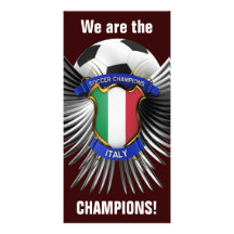 Campeones del fútbol de Italia Tarjeta Fotografica Personalizada