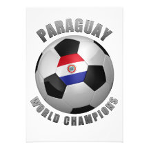 CAMPEONES DEL FÚTBOL DE PARAGUAY INVITACION PERSONAL 