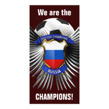 Campeones del fútbol de Rusia Tarjeta Fotográfica Personalizada