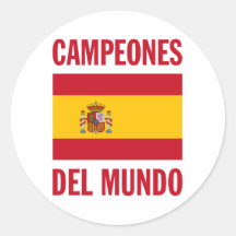 CAMPEONES DEL MUNDO ETIQUETA REDONDA